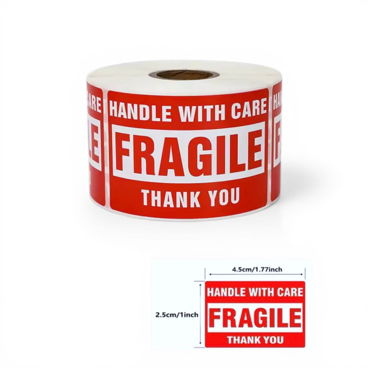Fragile handle with care sticker roll for resin art materials and candle supplies packaging in Ahmedabad Gujarat India secure shipping labels for resin artists and candle makers