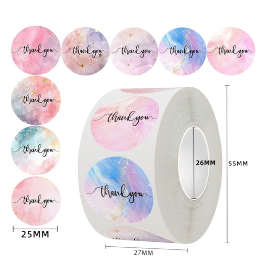 Waterproof thank you stickers for resin art orders in Pune India resin material store packaging