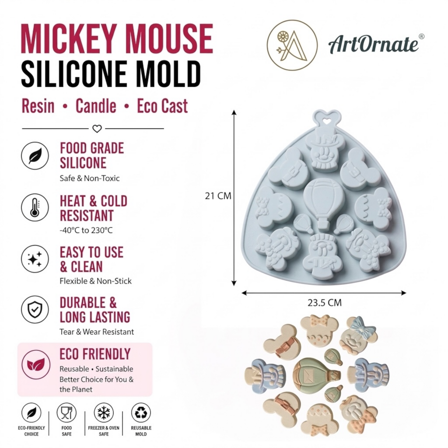Mickey Mouse Silicone Mould