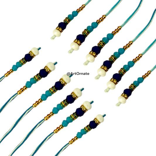 Premium Resin Rakhi Threads - Essential for Resin Artists  (6 Pair : H)