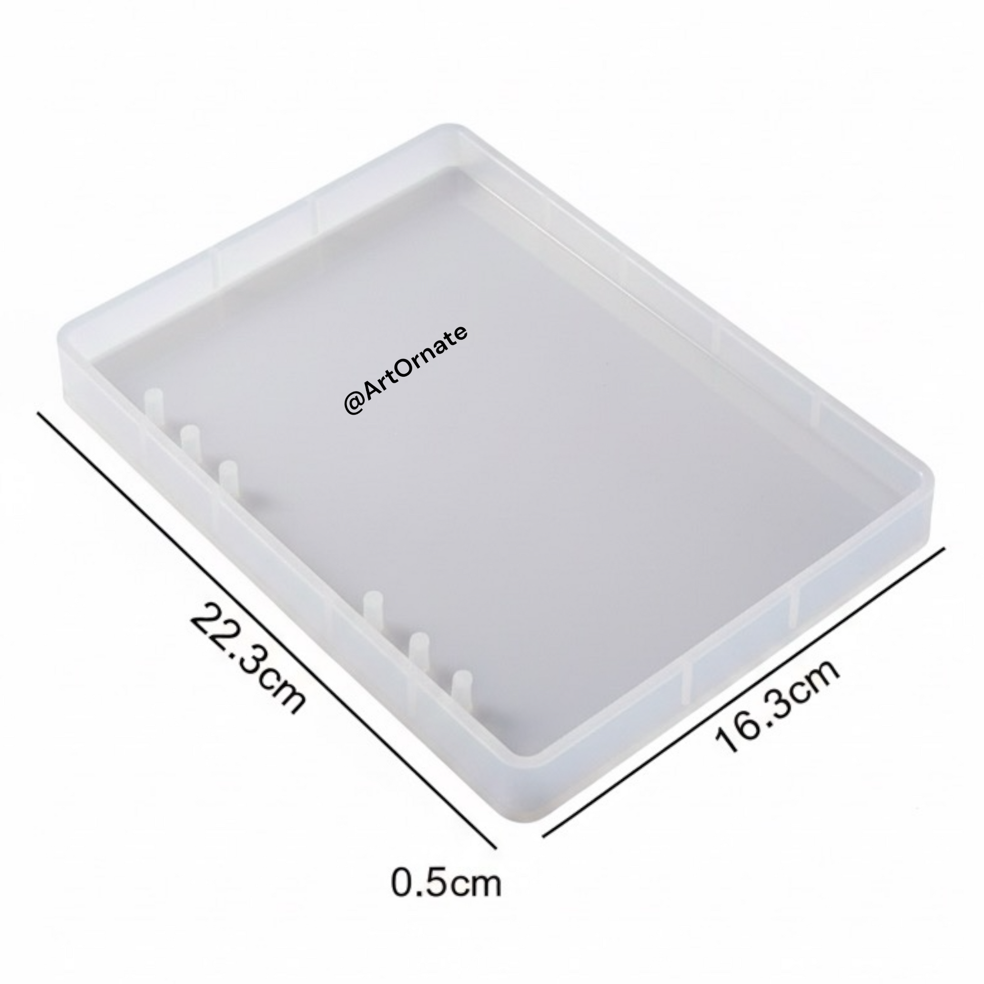 Buy A5 size diary silicone mould online India. High quality rectangular mould for casting resin notebook covers and personal journals.