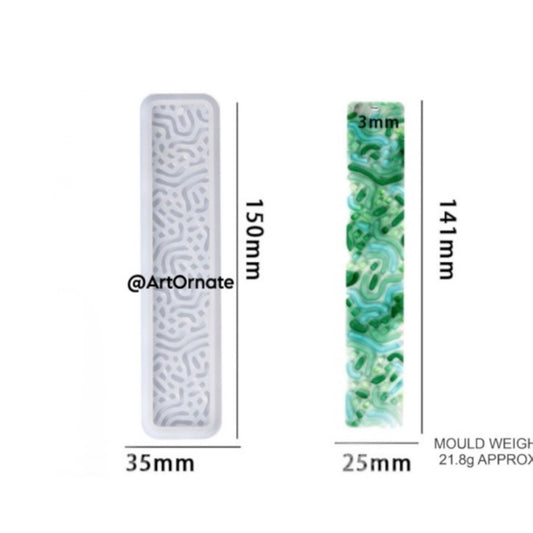 Valley Embossed Bookmark Silicone Mould