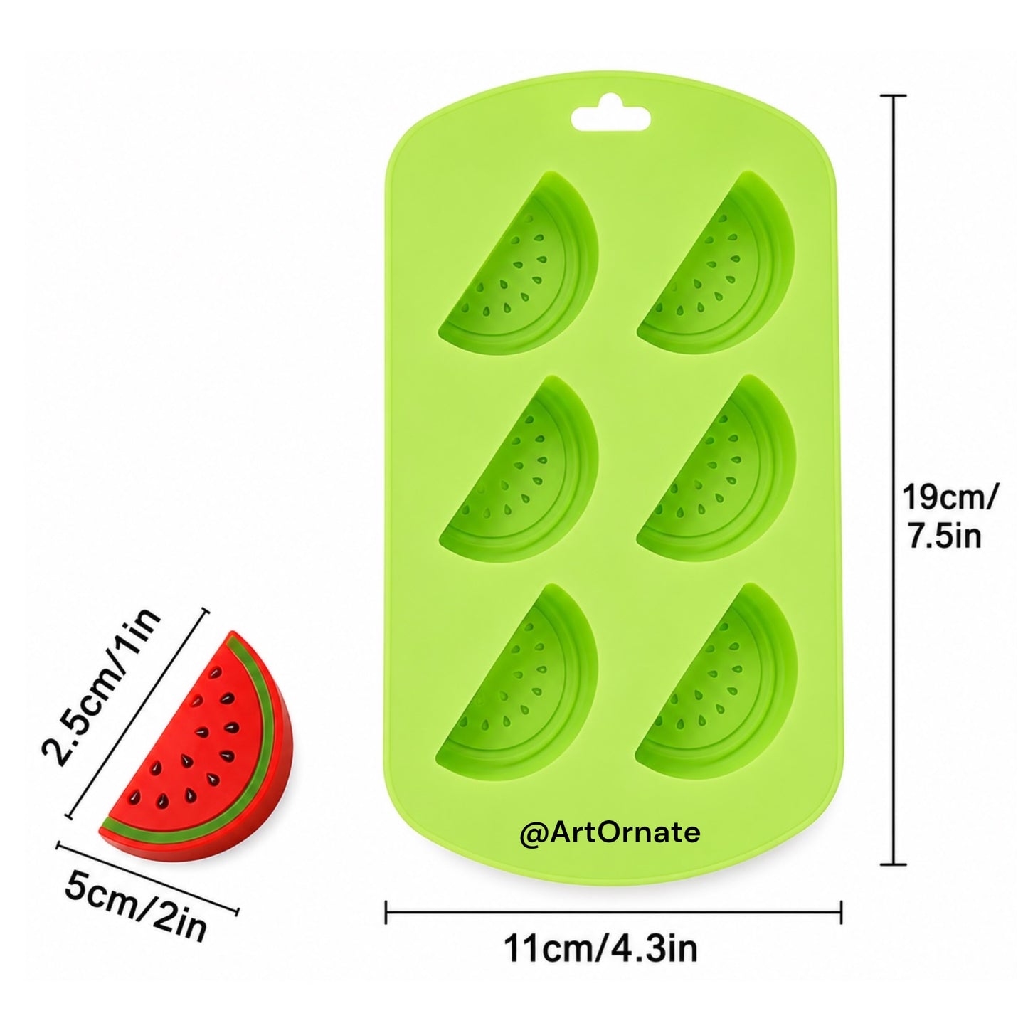 6 Watermelon Silicone Mould