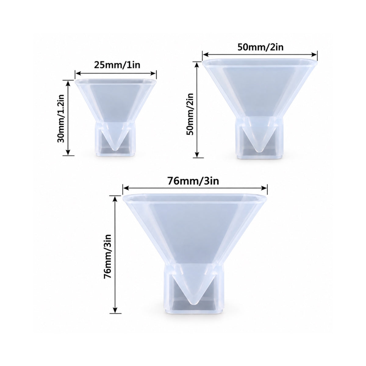 Pyramid Mould Set of 3