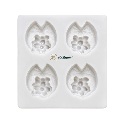 4 Cavity Lotus Pond Silicone Mould