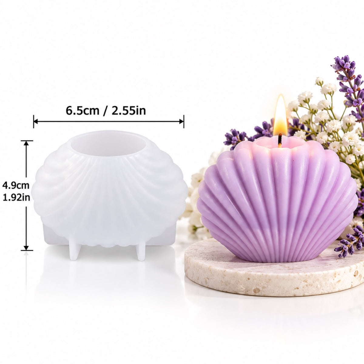 Sea Shell Candle Silicone Mould : Small