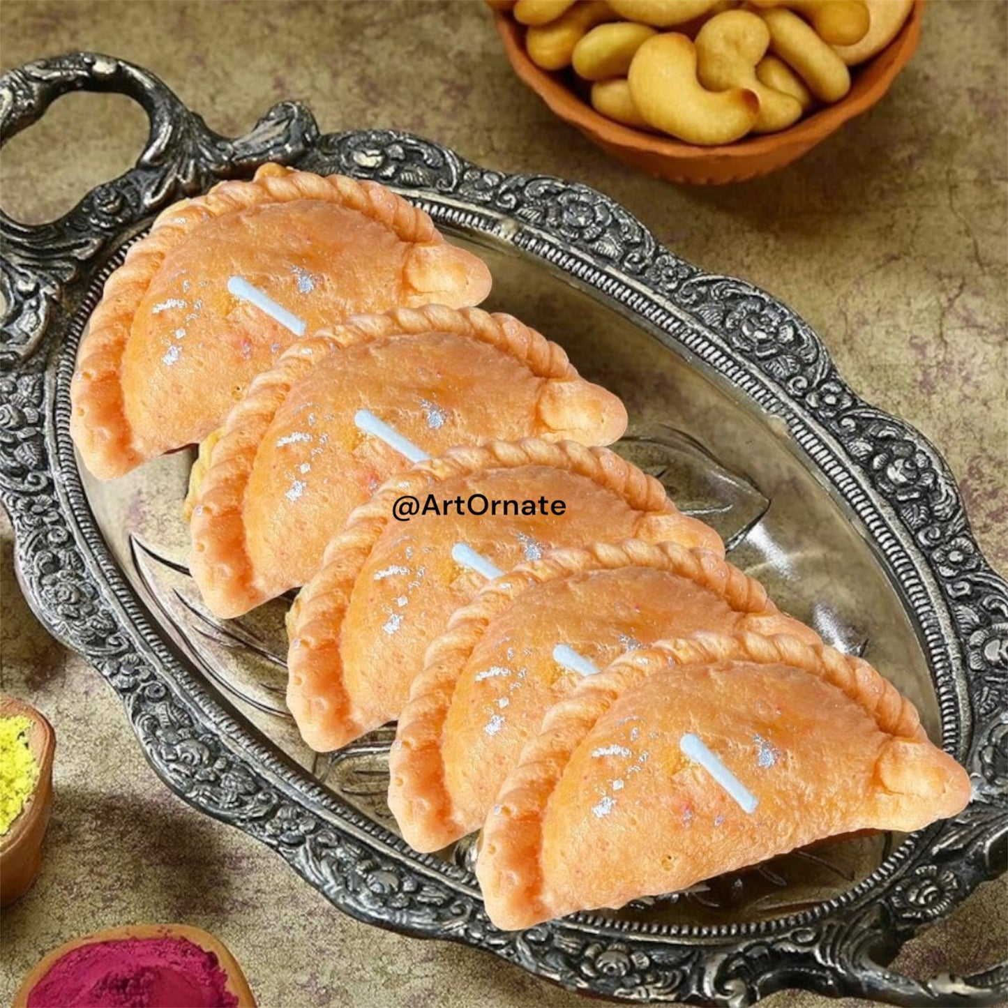 Gujiya Shape Candle Silicone Mould