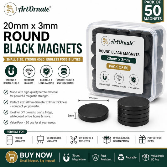 Round Disc Magnetic Discs for Resin Craft, Handmade Projects & DIY Applications | ArtOrnate Ahmedabad