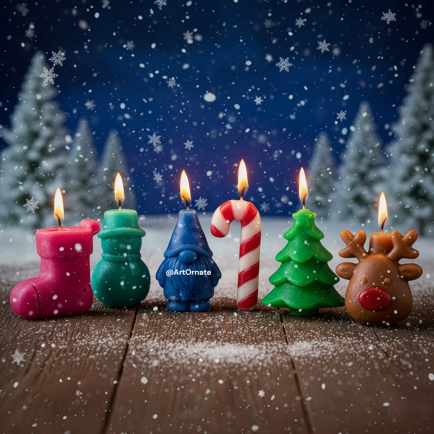 Christmas candle silicone mould for festive candle making – ArtOrnate India