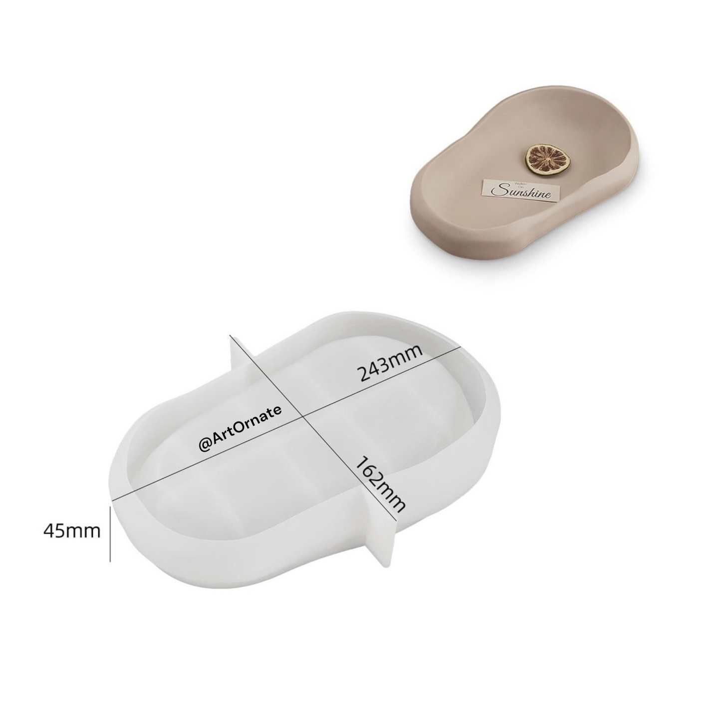Oval Shaped Trinket Tray Mould