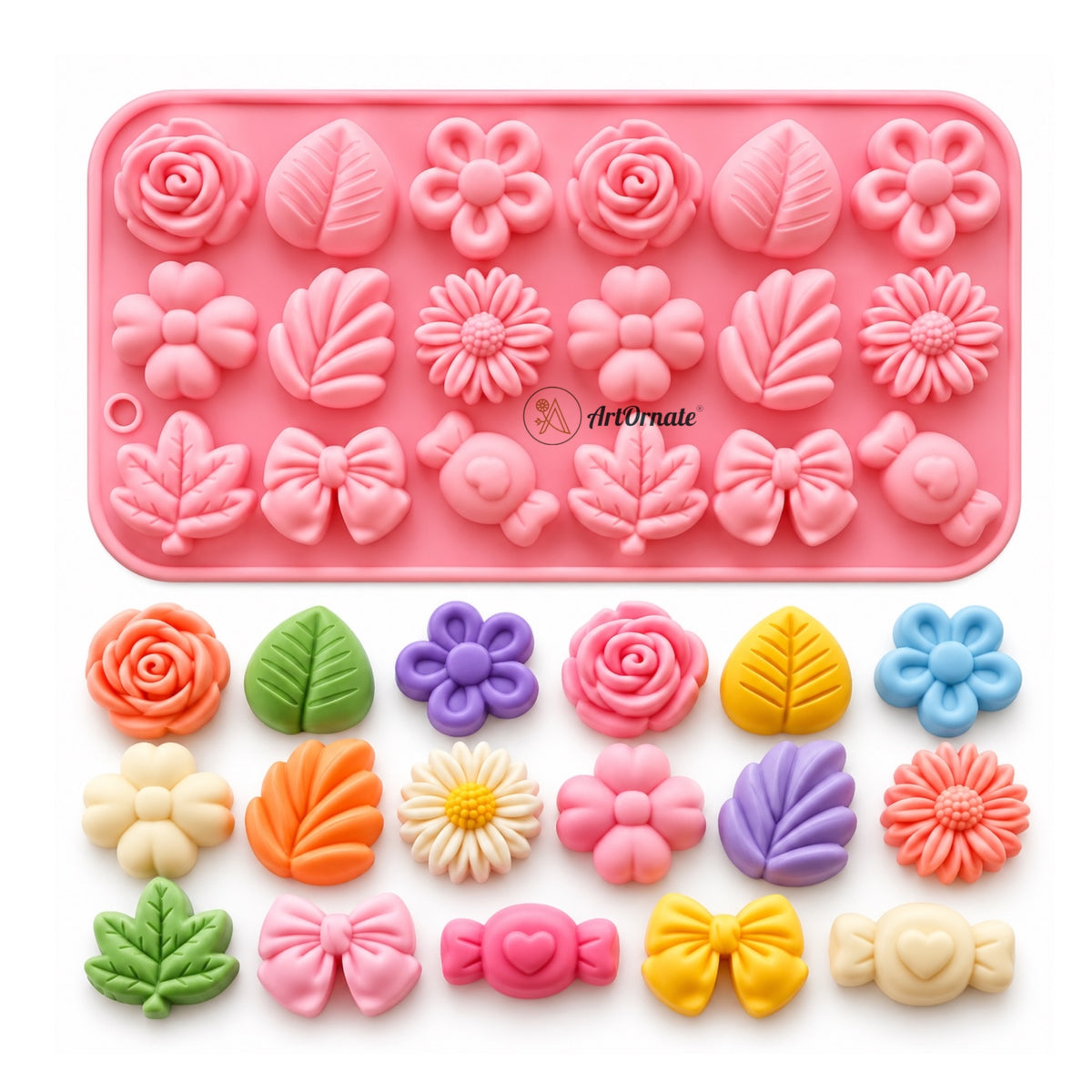 18 Flower Silicone Mould