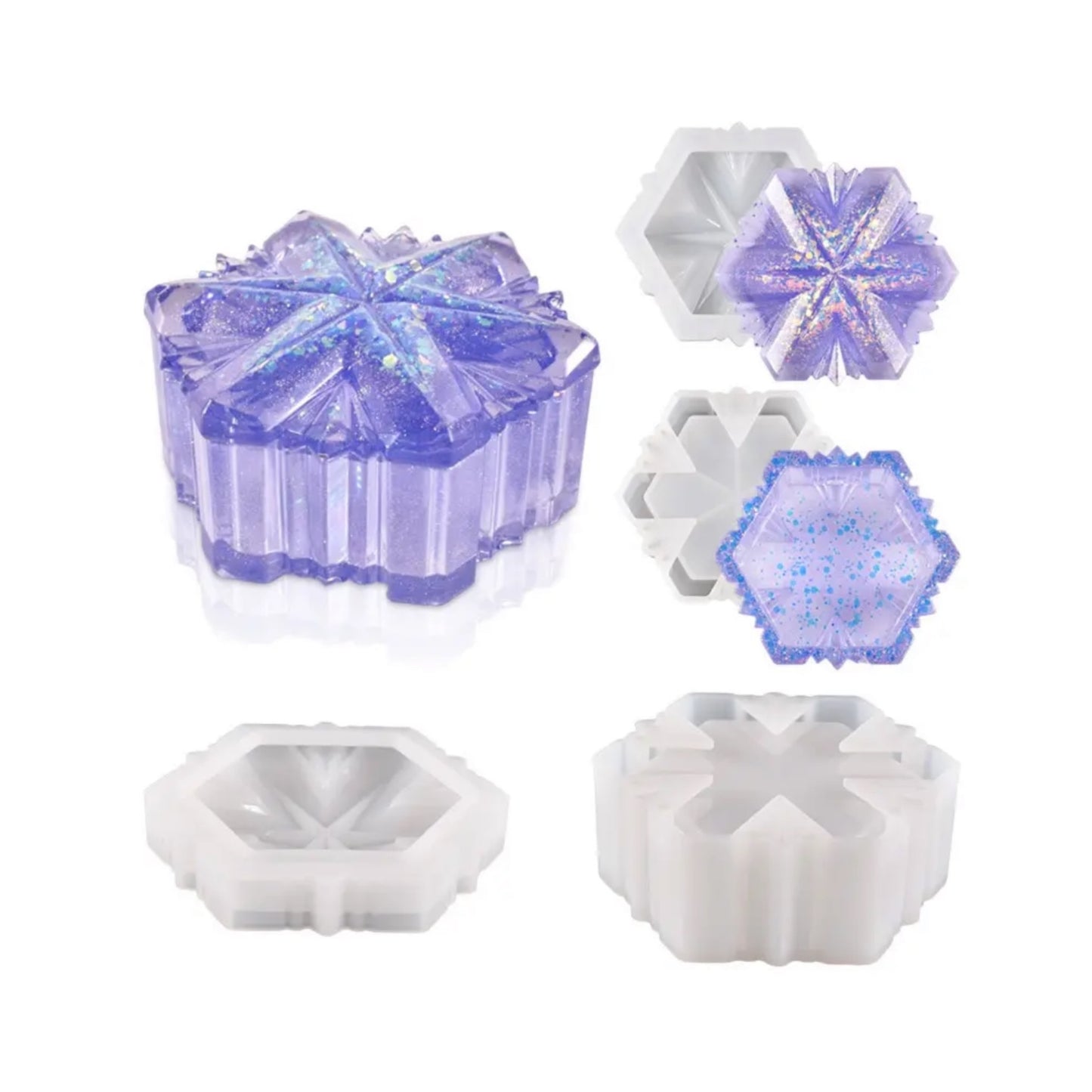 Snowflakes Storage Box Silicone Mould