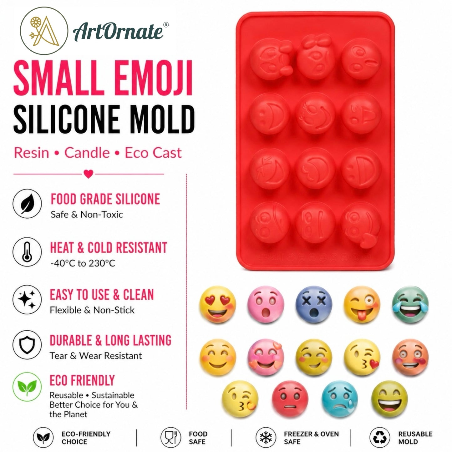 Small Emoji Silicone Mould