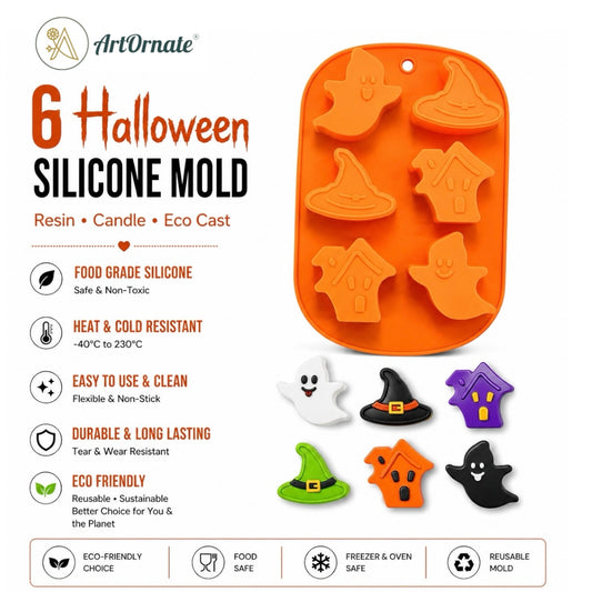 6 Halloween Silicone Mould