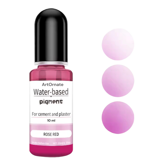 Rose Red water-based pigment for concrete art, eco cast resin powder, and Jesmonite casting, perfect for rich vibrant tones in trays, coasters, and modern décor creations by artists in India