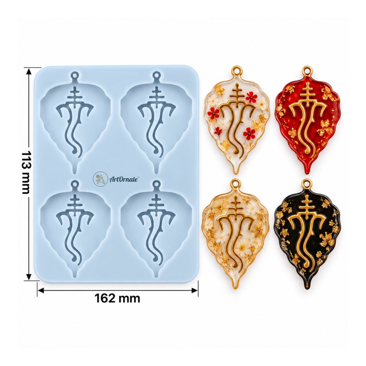 4C Leaf Ganesha Mould