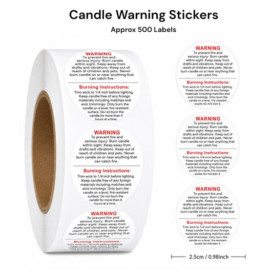 Candle Warning Sticker