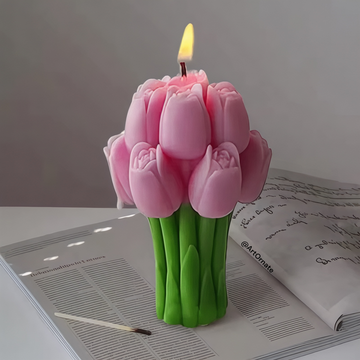 Tulip flower bouquet candle mould for handmade candles, reusable silicone mould for wax and resin in India, Mumbai