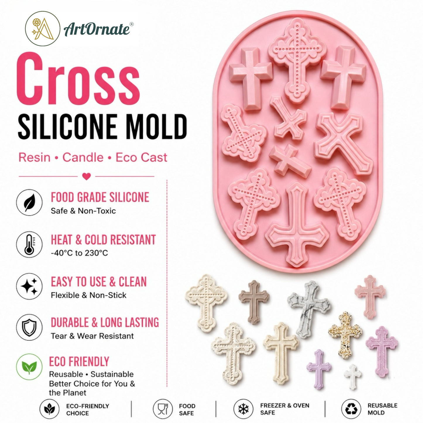Cross Silicone Mould