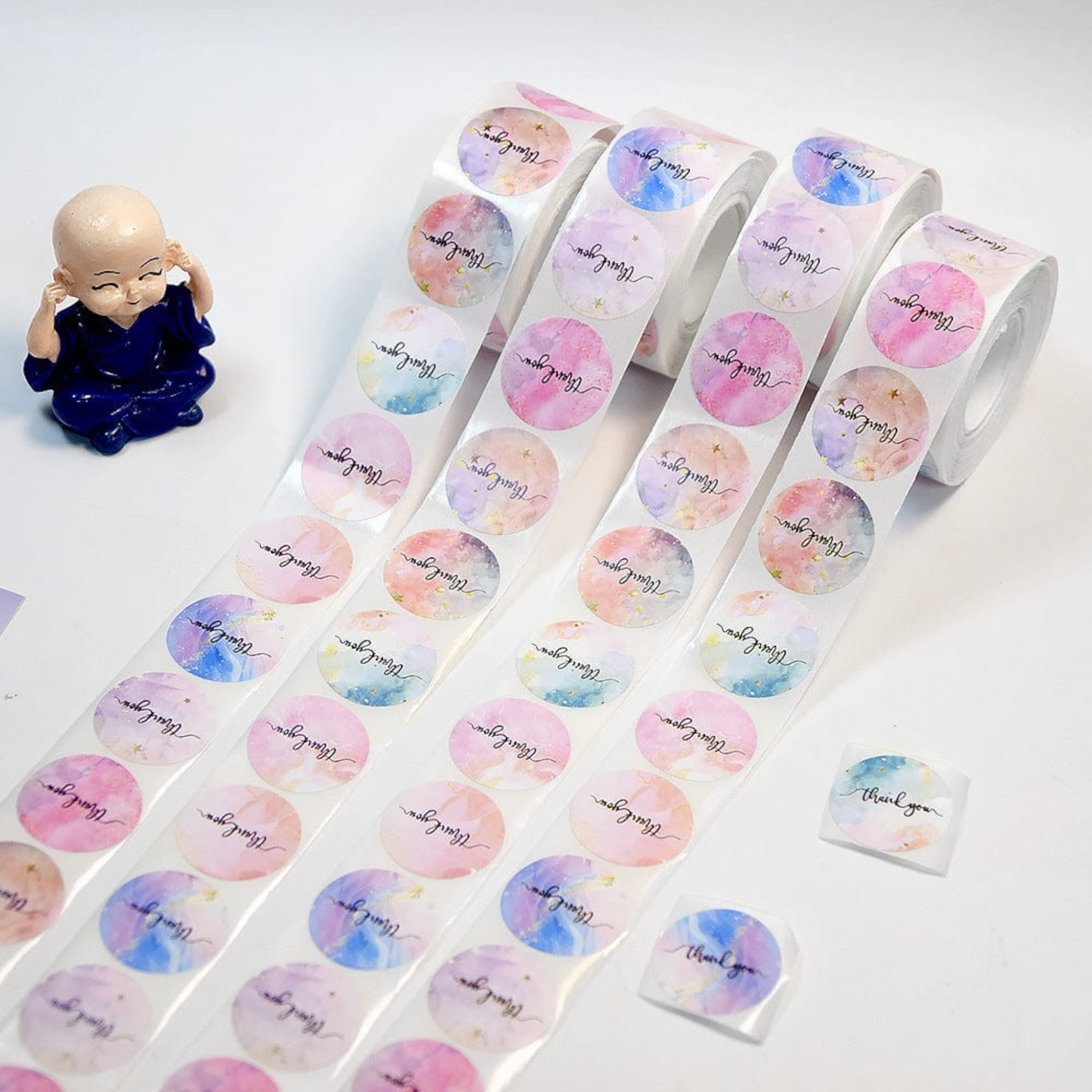 Luxury thank you stickers for handmade resin artists in Jaipur India art and craft branding