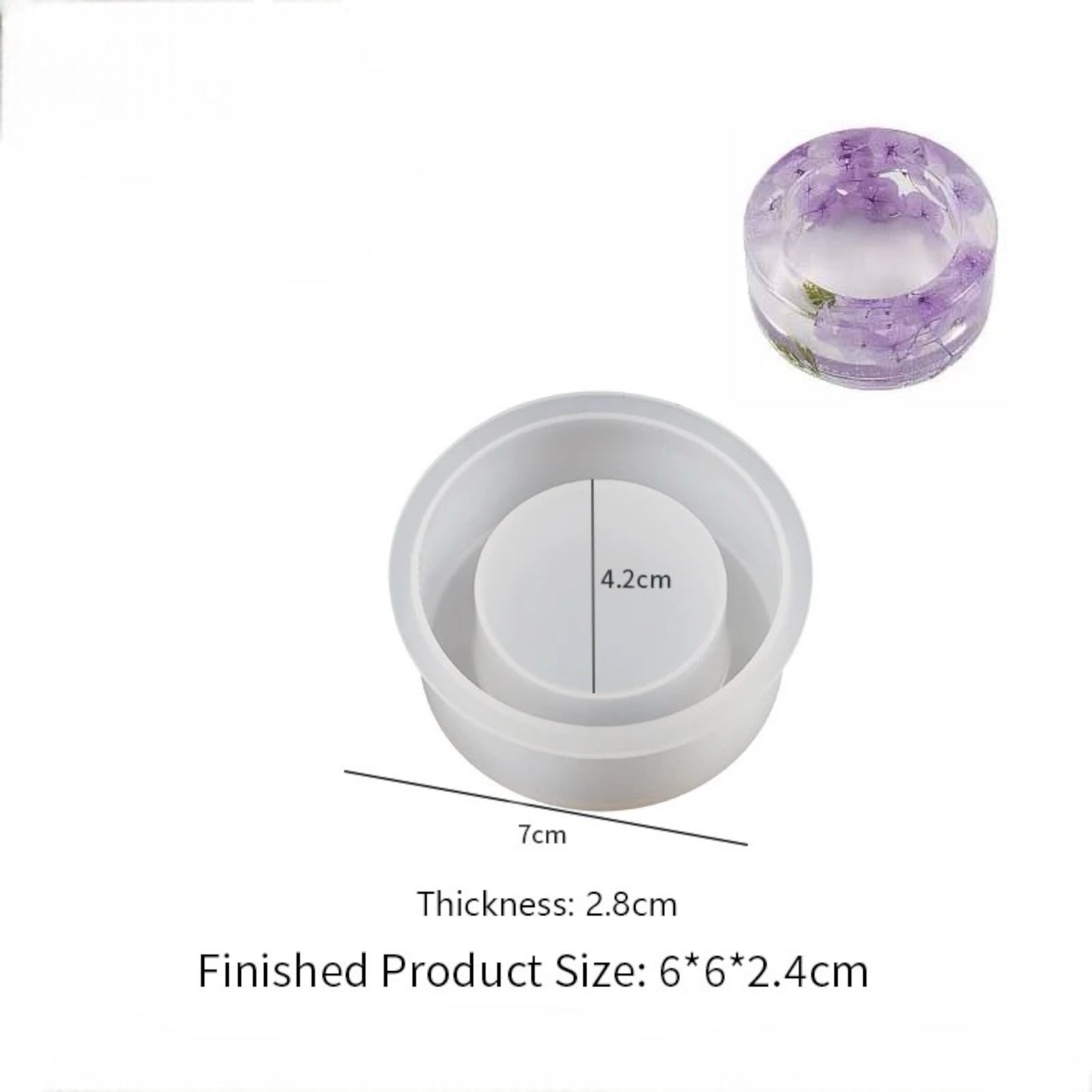 1 Cavity Capsule Tea Light Holder Silicone Mould