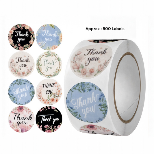 Resin art thank you stickers for small business packaging material in India trusted by Ahmedabad resin artists
