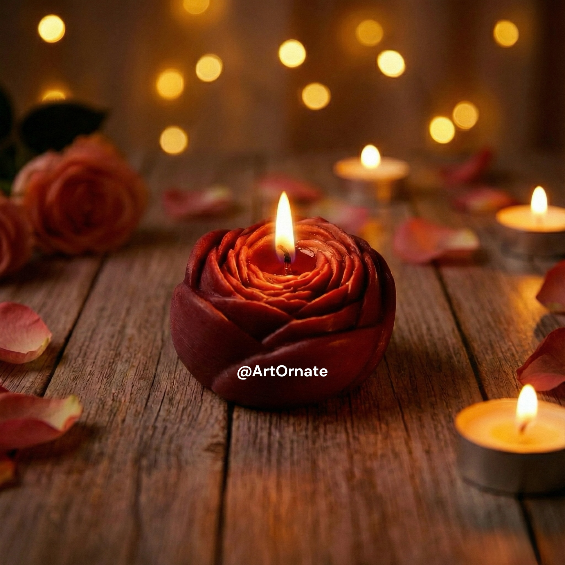 Realistic 3D peony flower candle mould for luxury candle making, reusable silicone mould ideal for festive, wedding and gifting candles