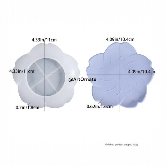 Flower Plate Silicone Mould (SM1148)