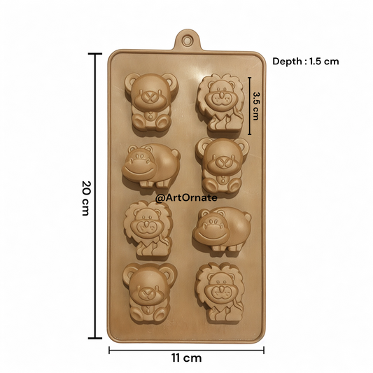 Buy cute animal theme silicone candle moulds online India wholesale price. Durable 3D animal shapes for professional candle making business supplies