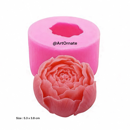 3D Peony Flower Candle Silicone Mould (HM0109)