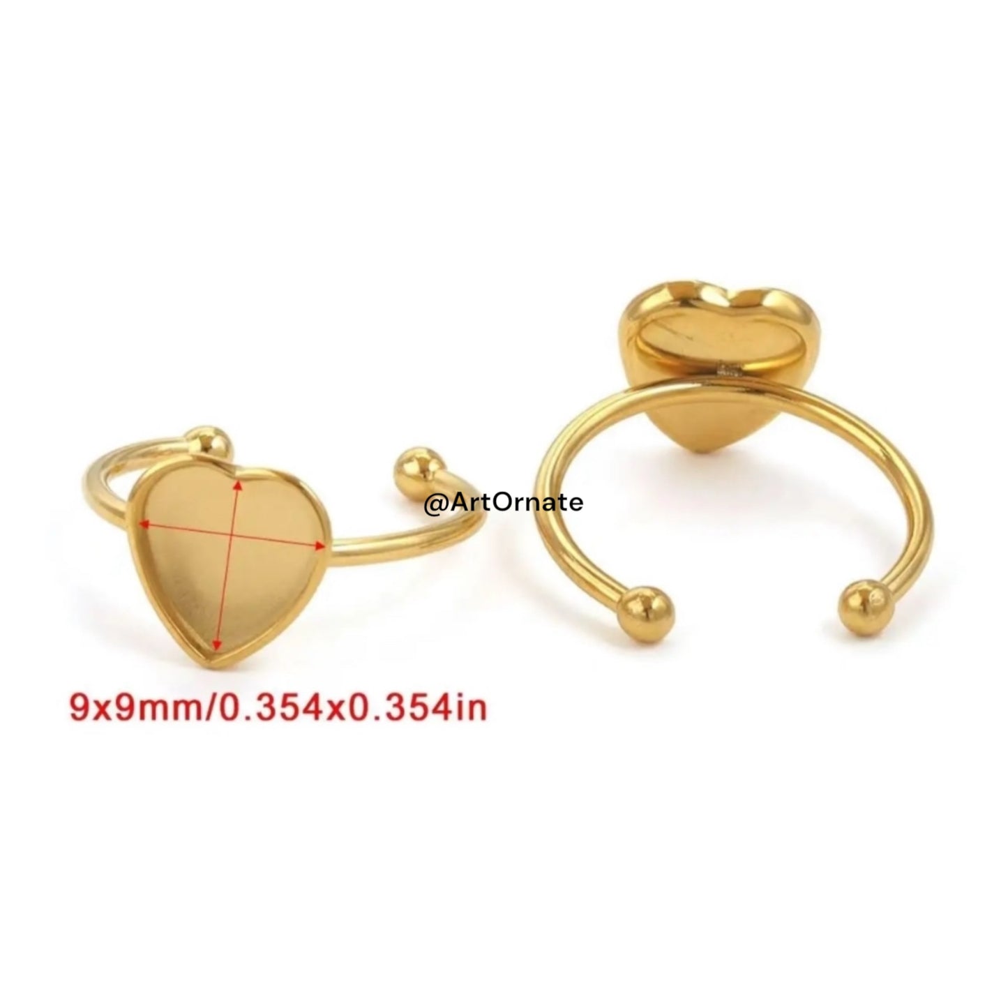 Durable anti tarnish ring bezel for jewelry makers and resin crafters