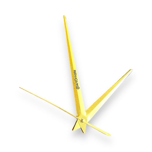 Straight Golden Clock Hands - Medium