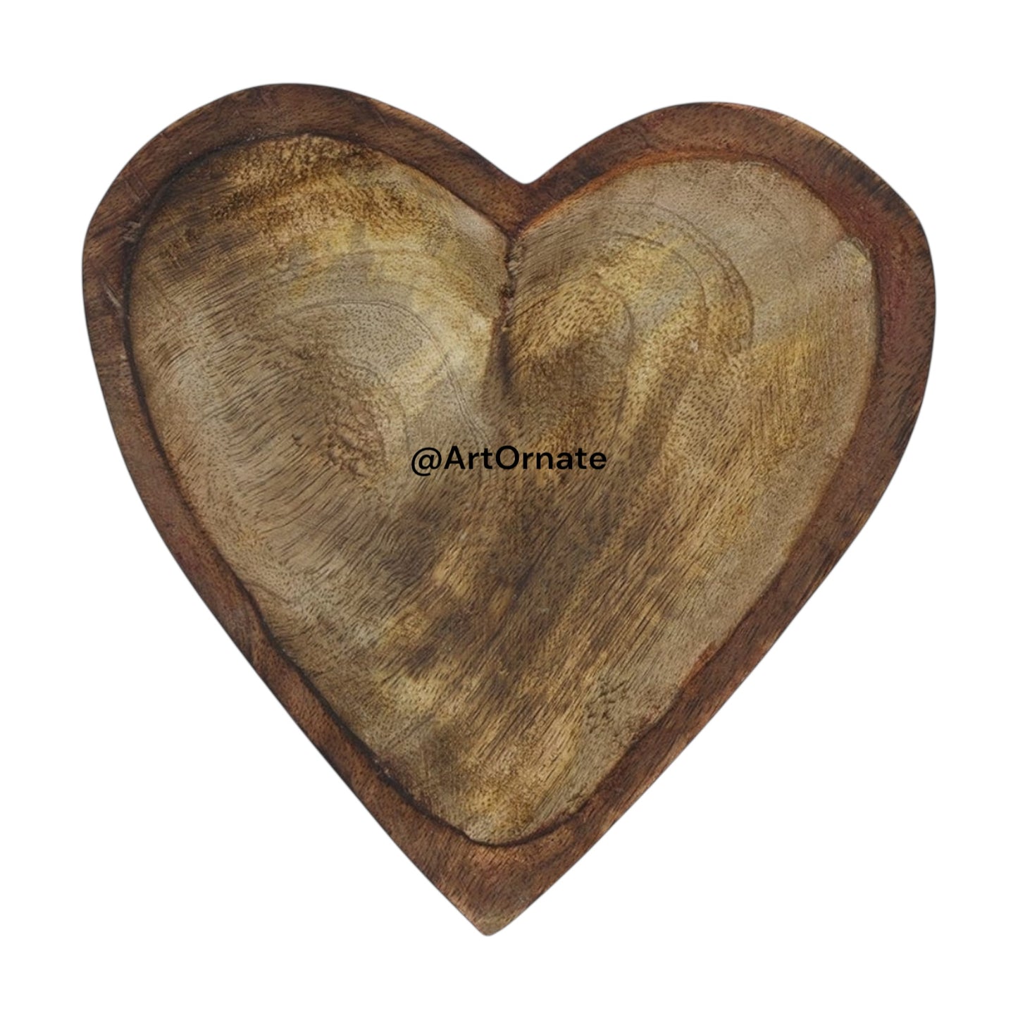 Natural Wooden Candle Bowl- Heart – Handmade Rustic Bowl for Pearl sand, Soy, Beeswax & Paraffin Candle Making