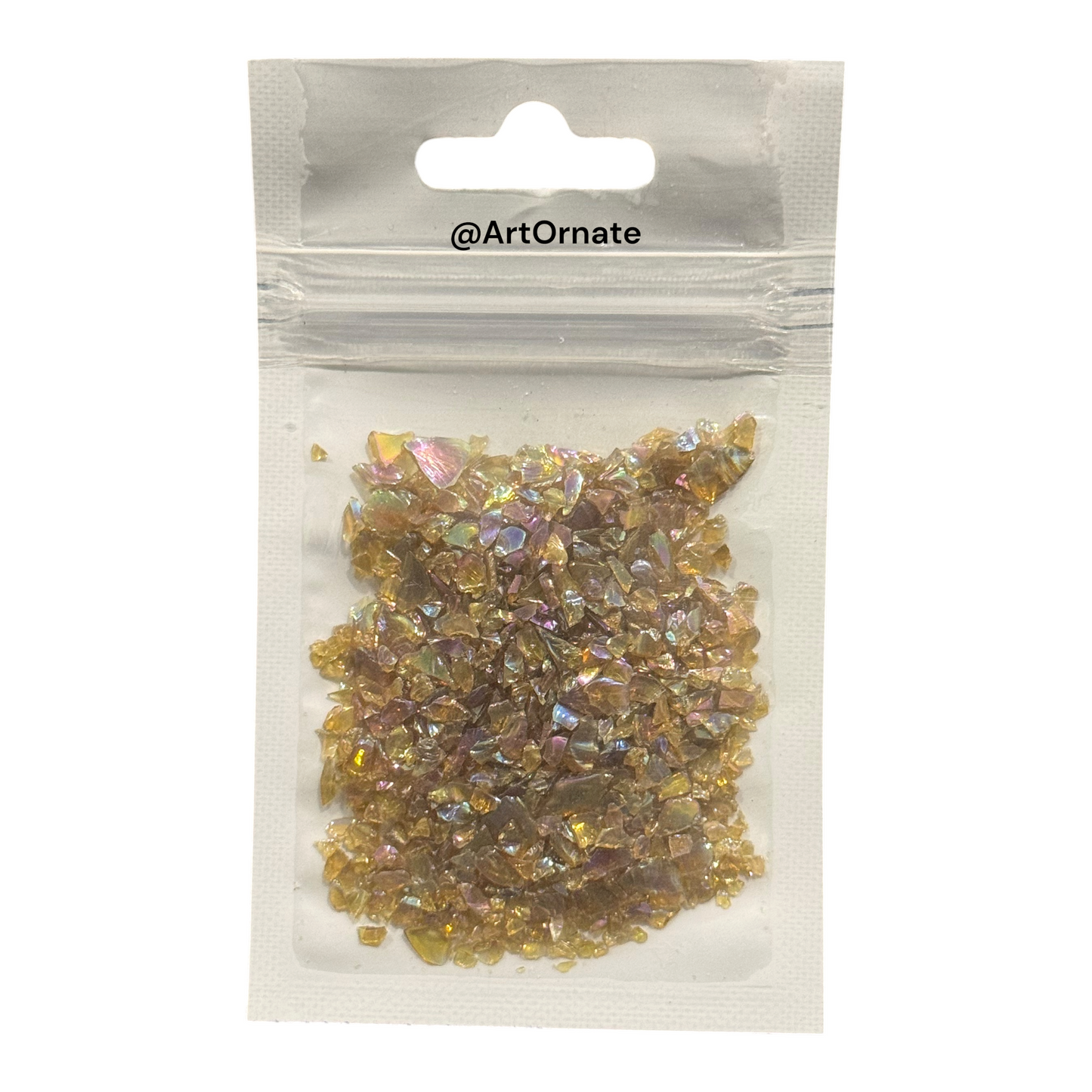 Light Brown Holographic Glass Granules (RGB005)