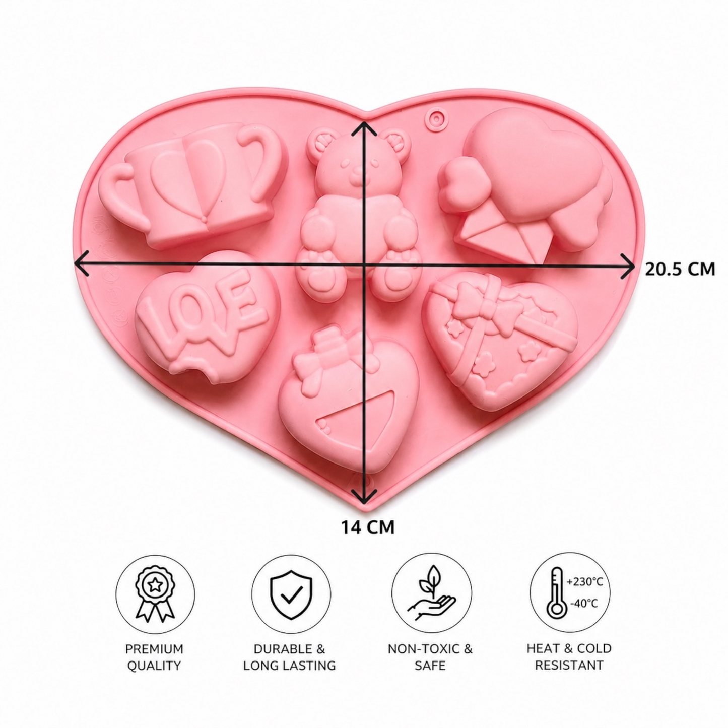 Valentine Heart Silicone Mould