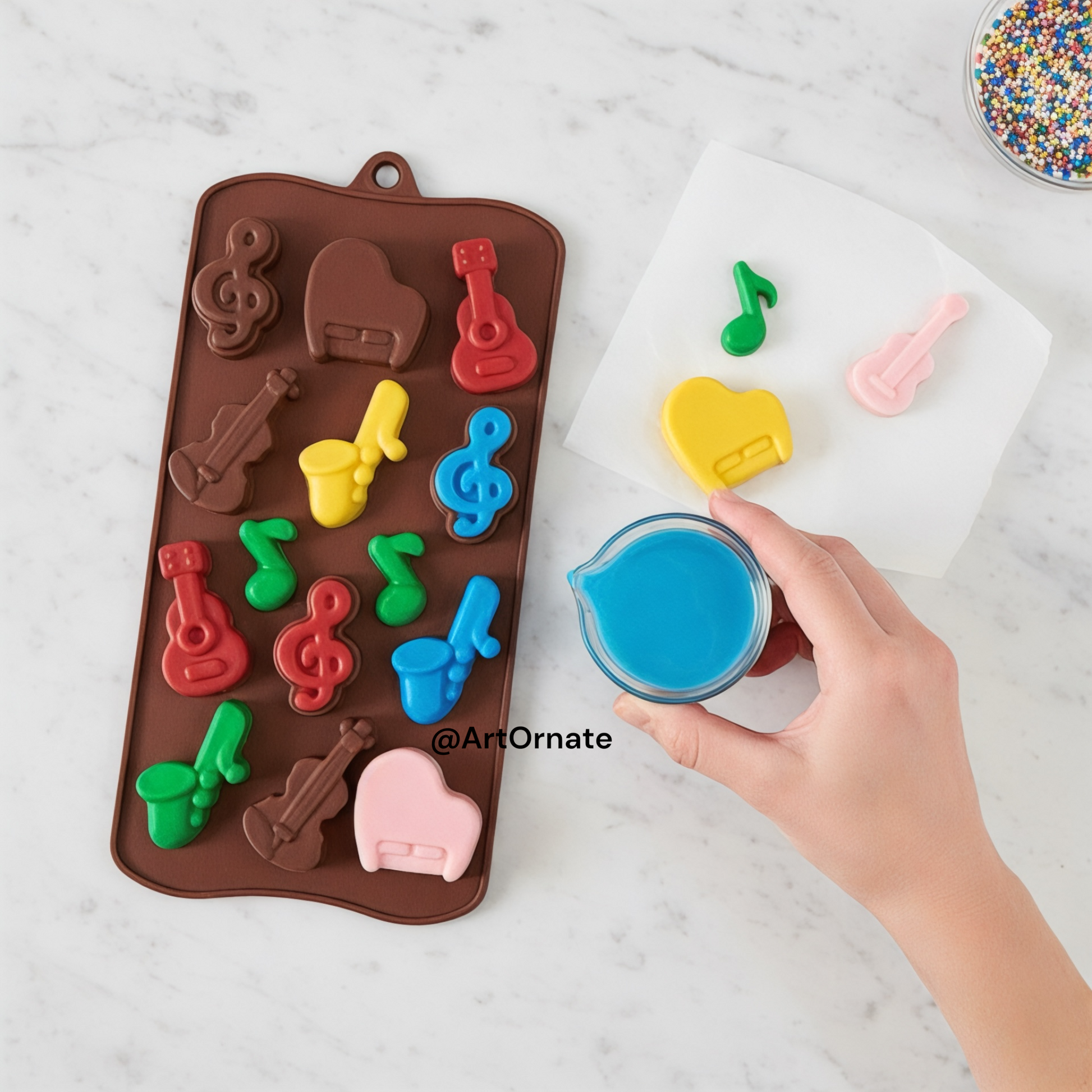 Silicone Mould with music theme to make candles in india