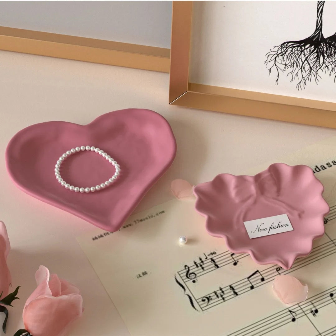 Decorative heart waves design tray silicone mould for resin, eco cast and jesmonite projects, flexible reusable mould