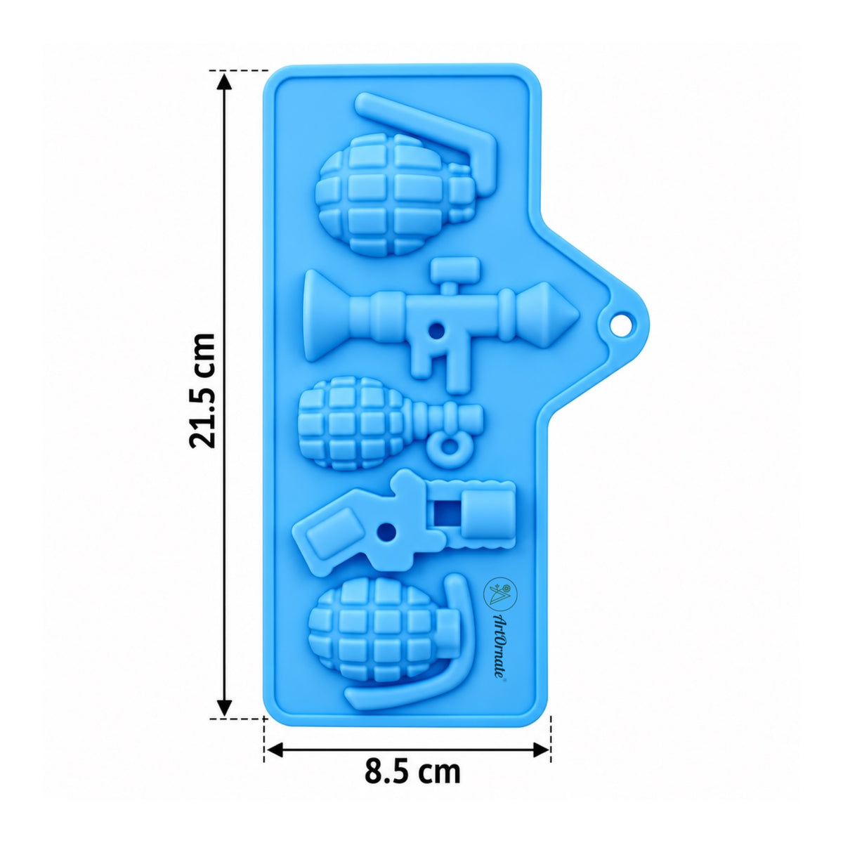 Grenade and guns silicone mould for painted DIY craft pieces by ArtOrnate