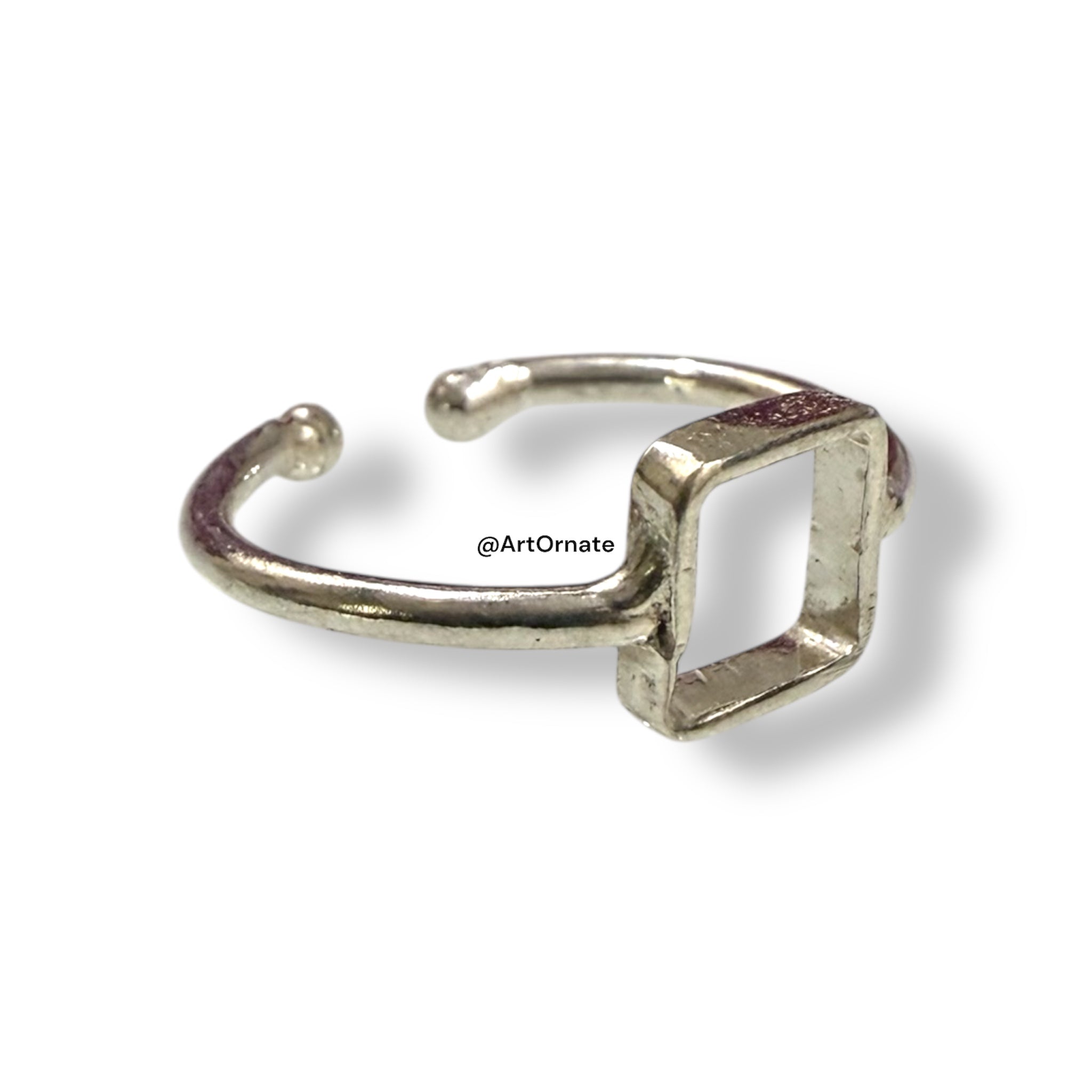 Silver Square Holo Ring – ArtOrnate - Resin Art and Material Store