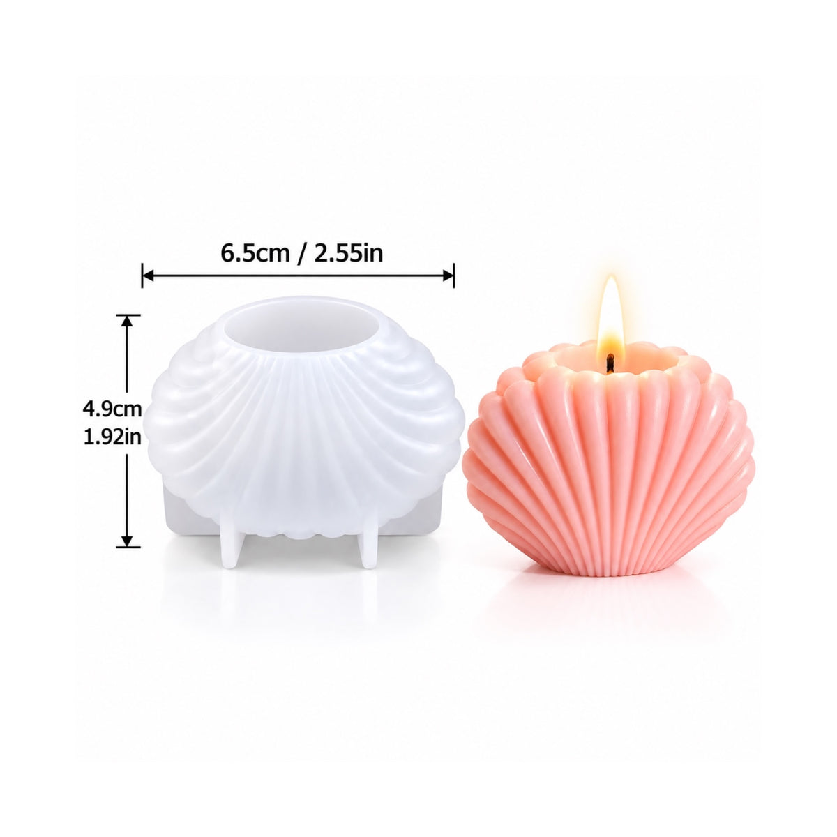 Sea Shell Candle Silicone Mould : Small