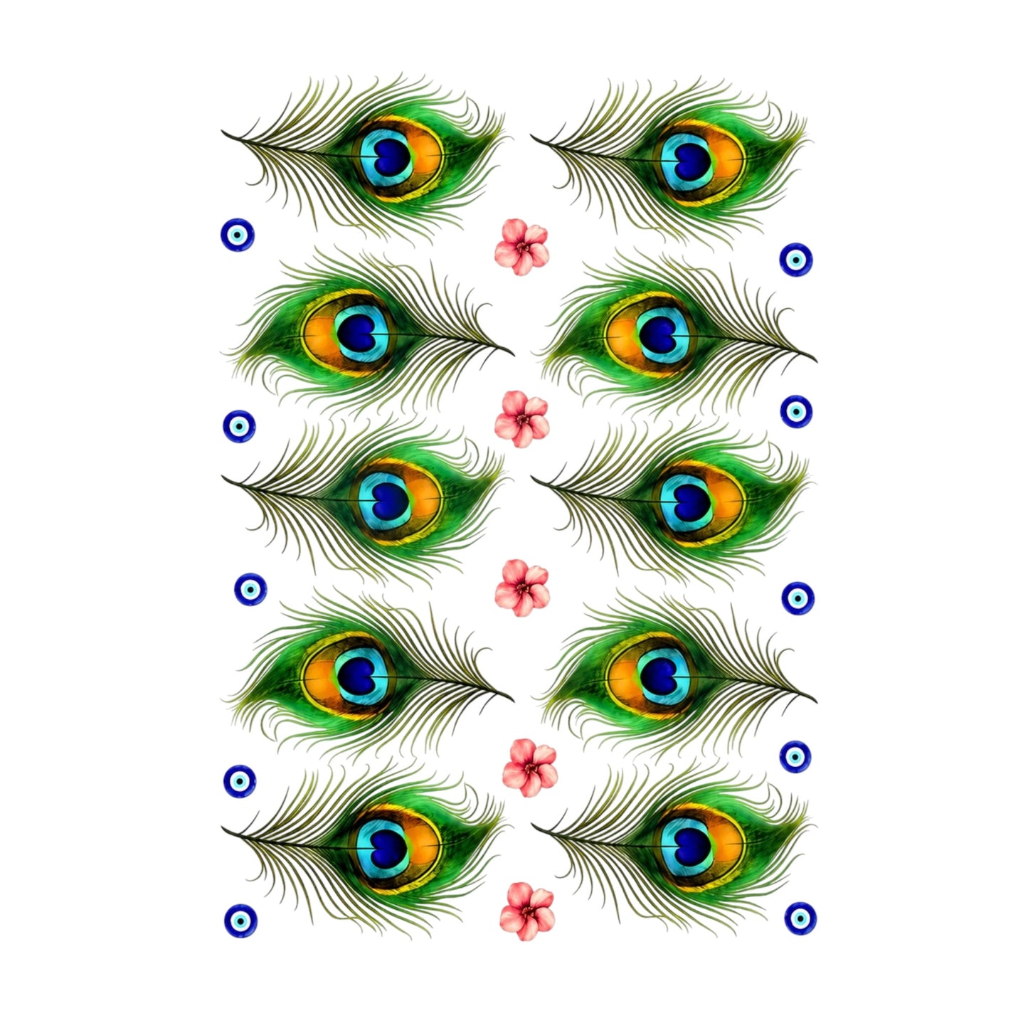 Peacock Feather UV DTF Sticker (UV092)