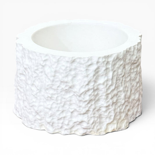 Wooden Surface Concrete Candle Jar