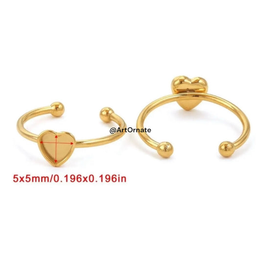 Professional resin art ring bezel base by ArtOrnate India