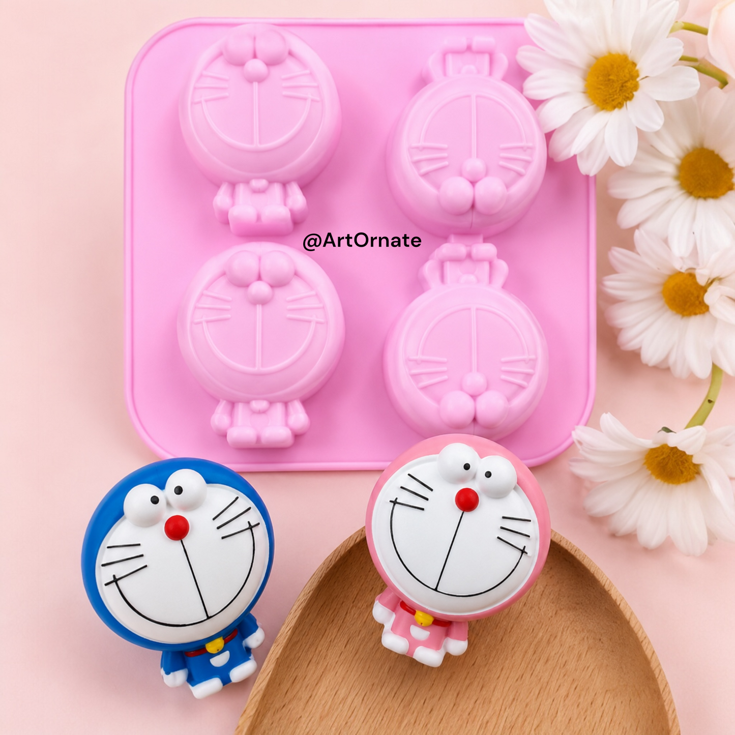 4 Cavities Doraemon Silicone Mould