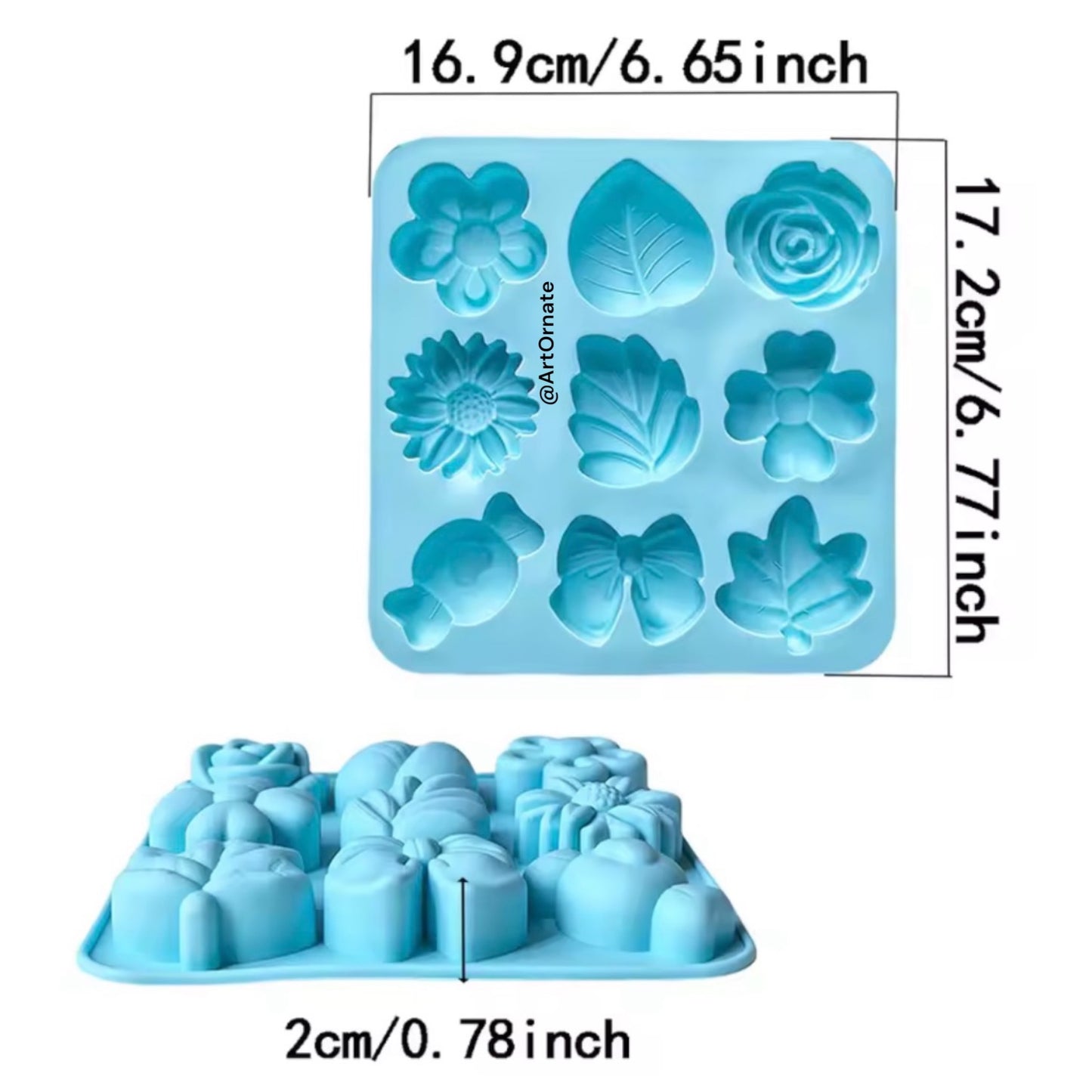 9 Flower Silicone Mould