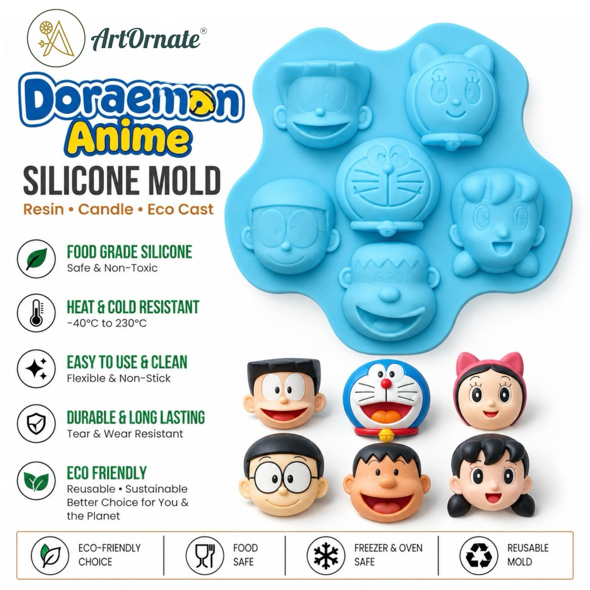 Doraemon Anime Silicone Mould