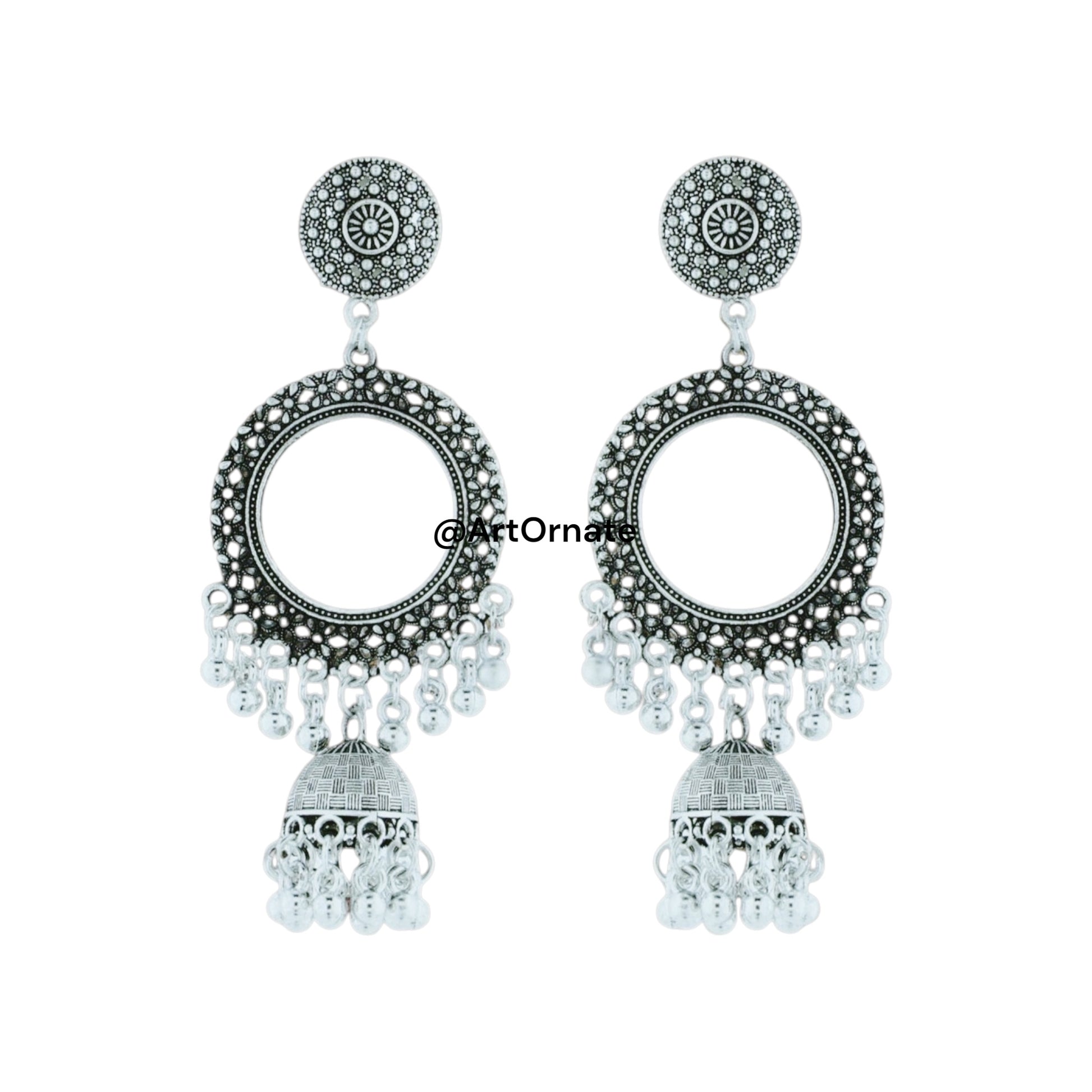 Gold-plated Jhumka bezel for epoxy resin — ideal for custom resin earring making in India