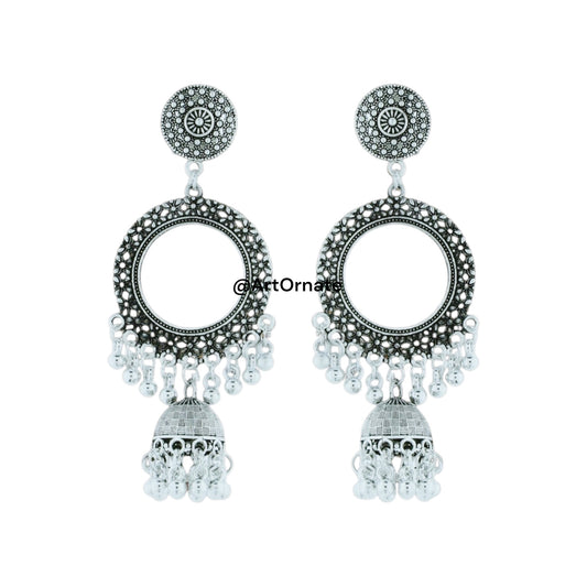 Gold-plated Jhumka bezel for epoxy resin — ideal for custom resin earring making in India