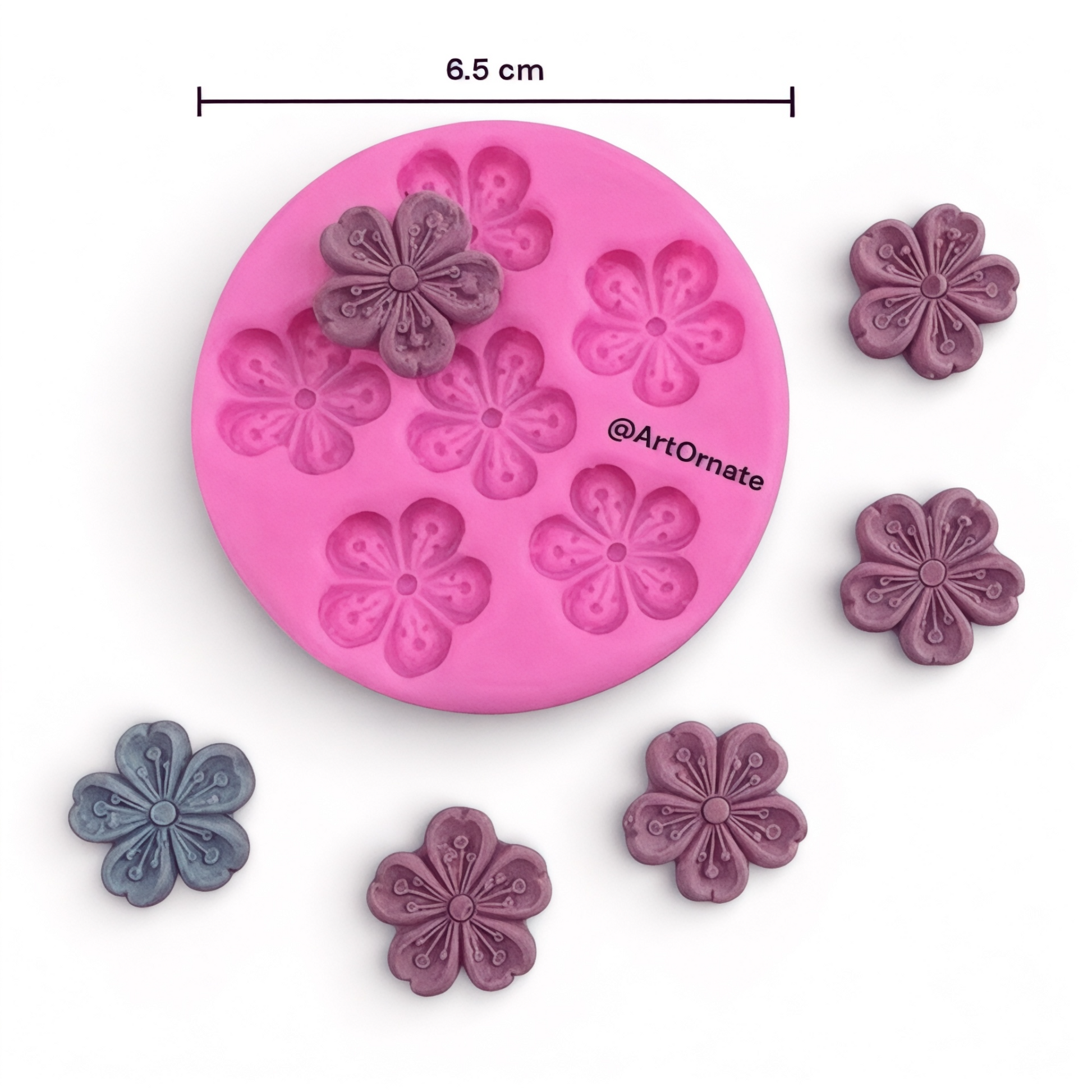 Flower candle silicone mould designed for artistic candle making and resin décor, works well with fragrance wax blends, colour additives and craft accessories in India
