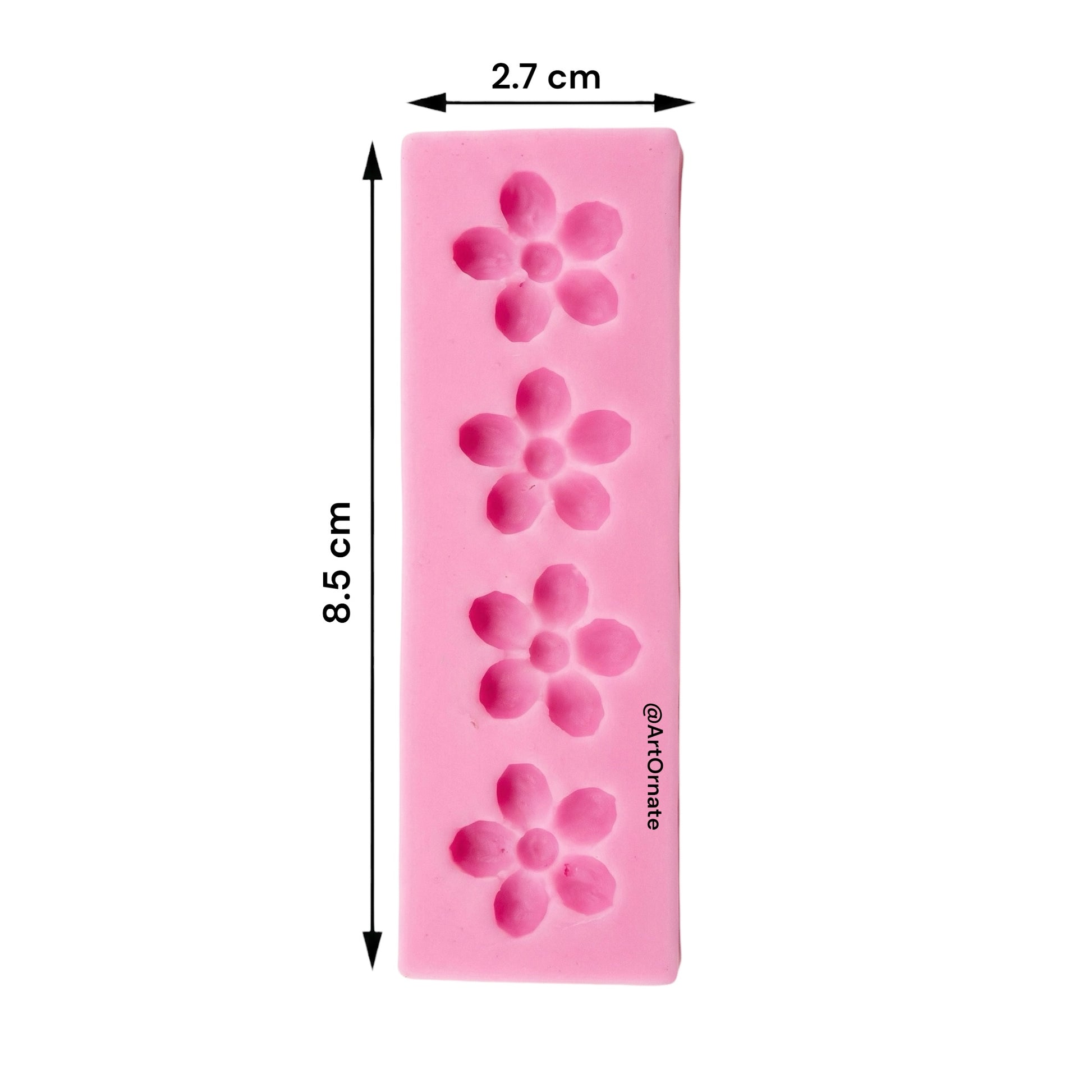 Flower shape silicone mould used for decorative candles and resin crafts, suitable for mould releases, colour pastes and small batch creative making across India